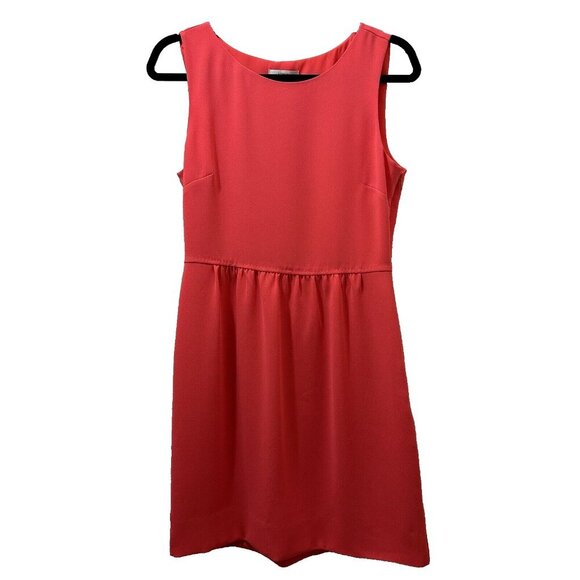 2/$30 J Crew Sleeveless Fit & Flare Dress Size 4 Coral Preppy Sundress Resort - Picture 1 of 10